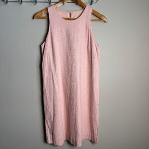 RW&Co. Women's Sleeveless LINEN Blend Mini‎ Shift Dress Cottage Pink Size Medium